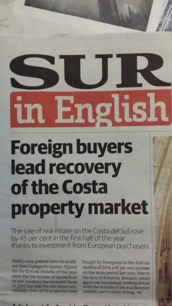 Foreign buyers lead recovery of the Costa property market